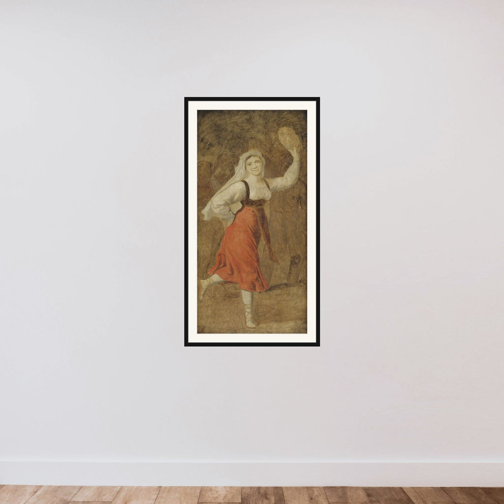 En dansende italienerinde framed — shown to scale