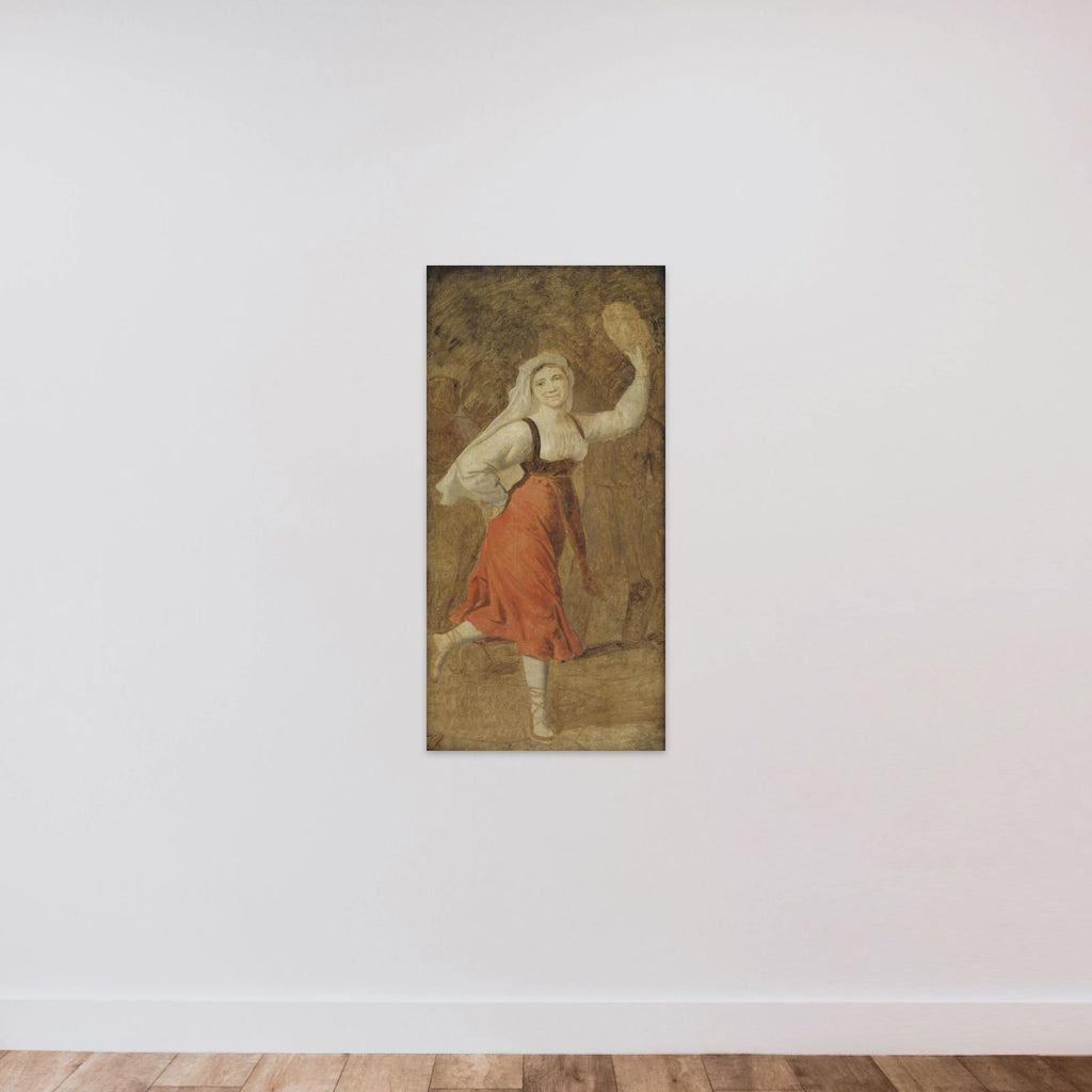 En dansende italienerinde unframed — shown to scale