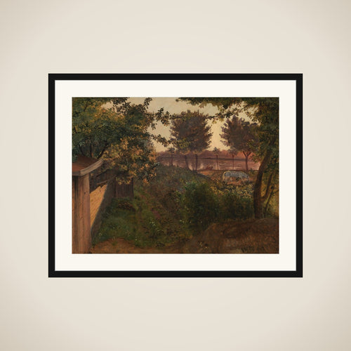 Bag kunstnerens have på Farimagsvej ved St. Jørgens Sø framed