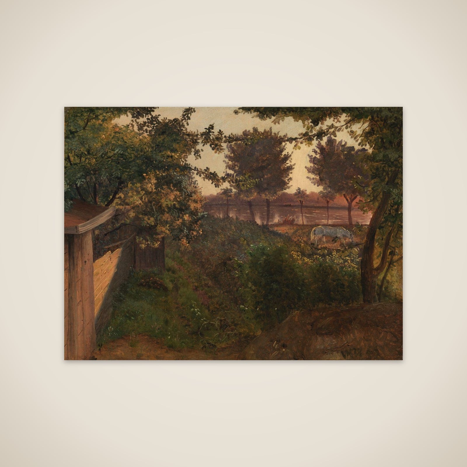 Bag kunstnerens have på Farimagsvej ved St. Jørgens Sø unframed print