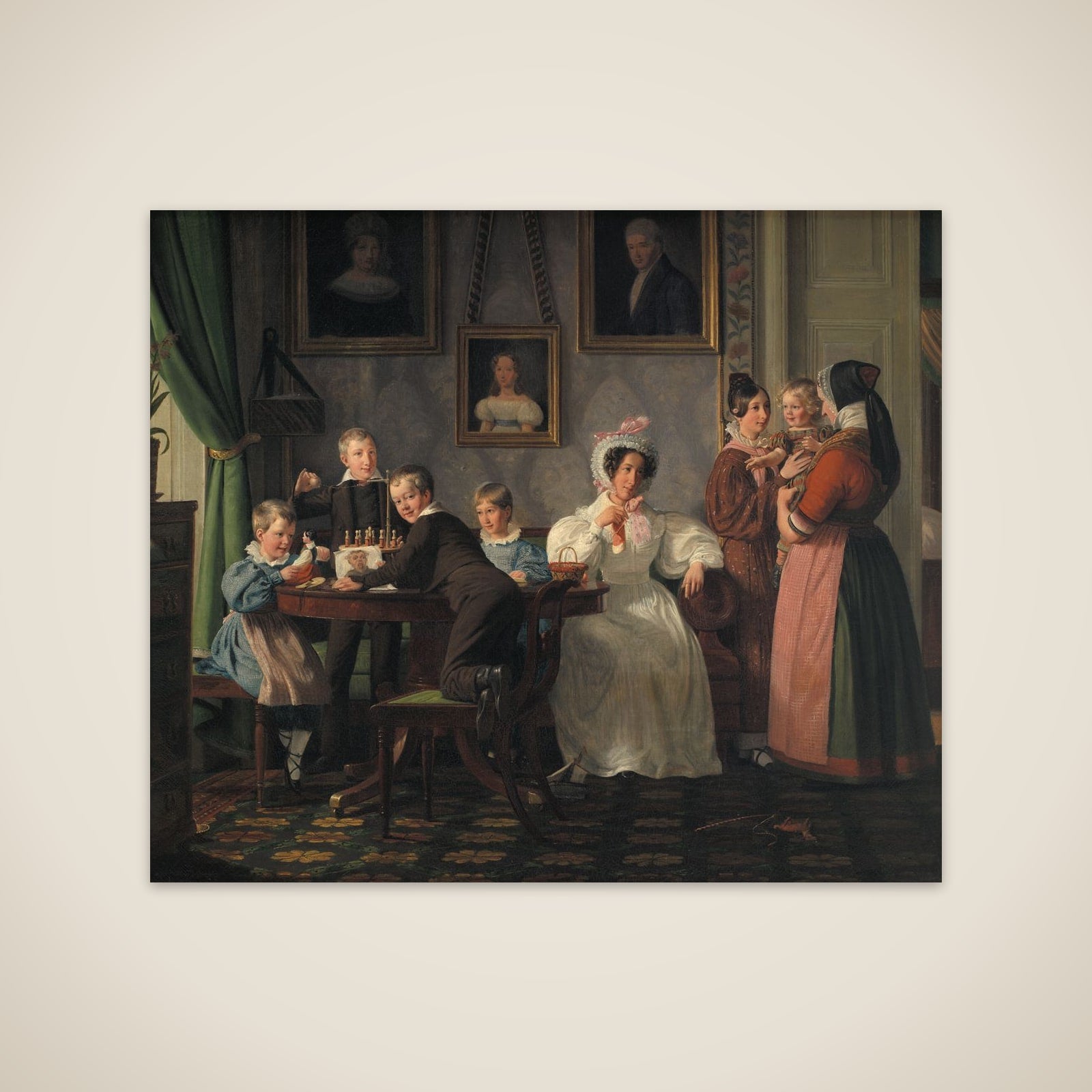 Familien Waagepetersen unframed print