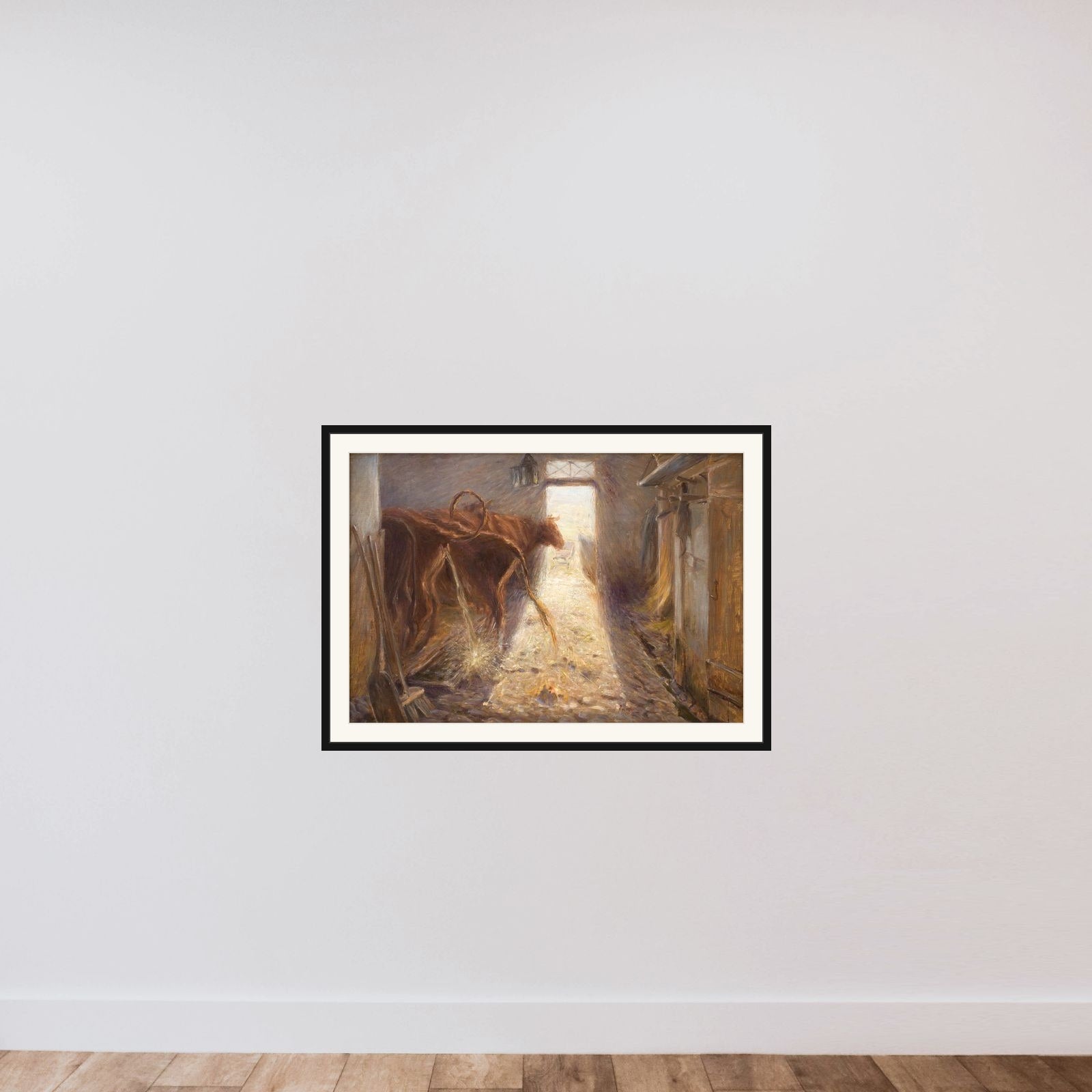 En kostald. Saltholm framed — shown to scale