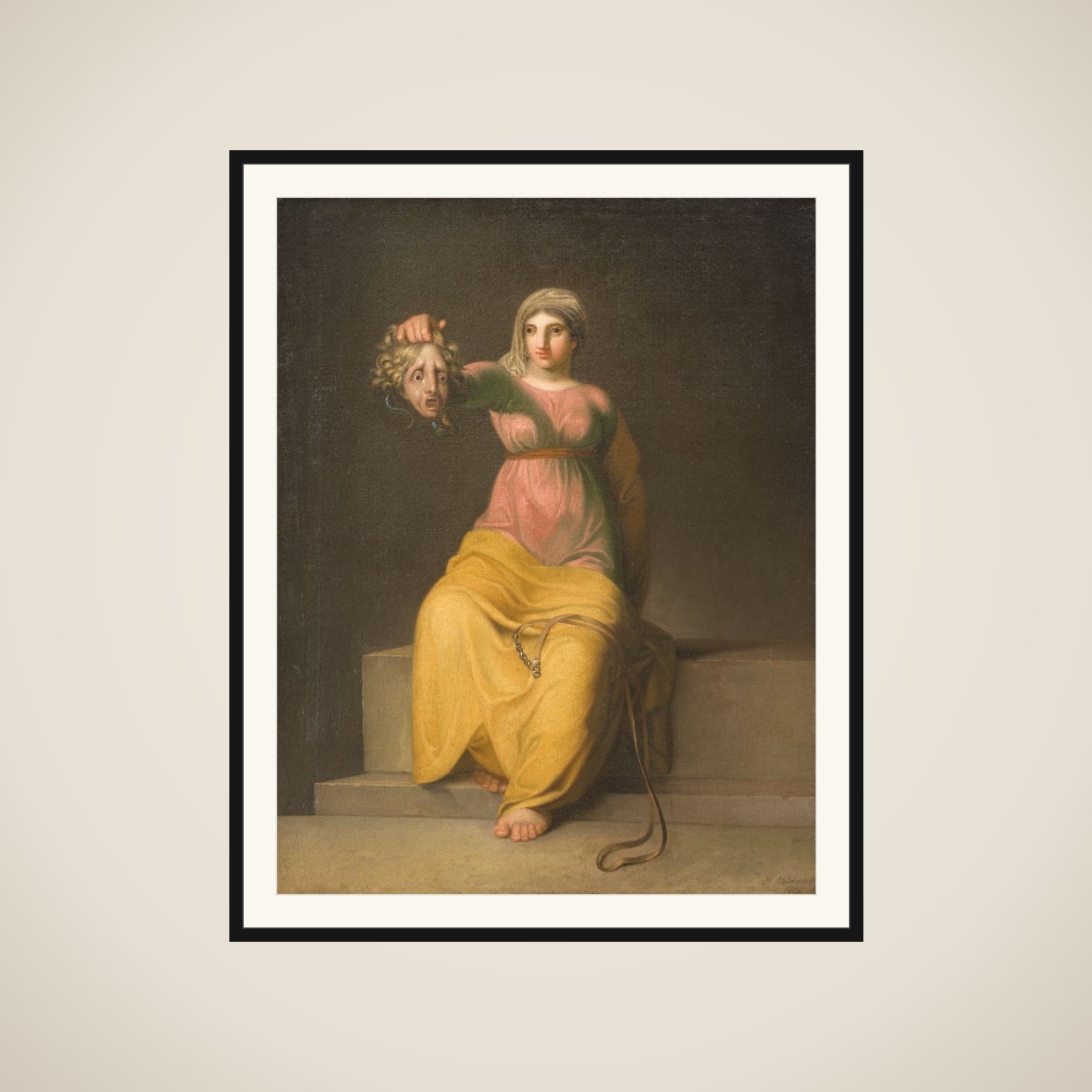 Teologien. Allegorisk figur framed