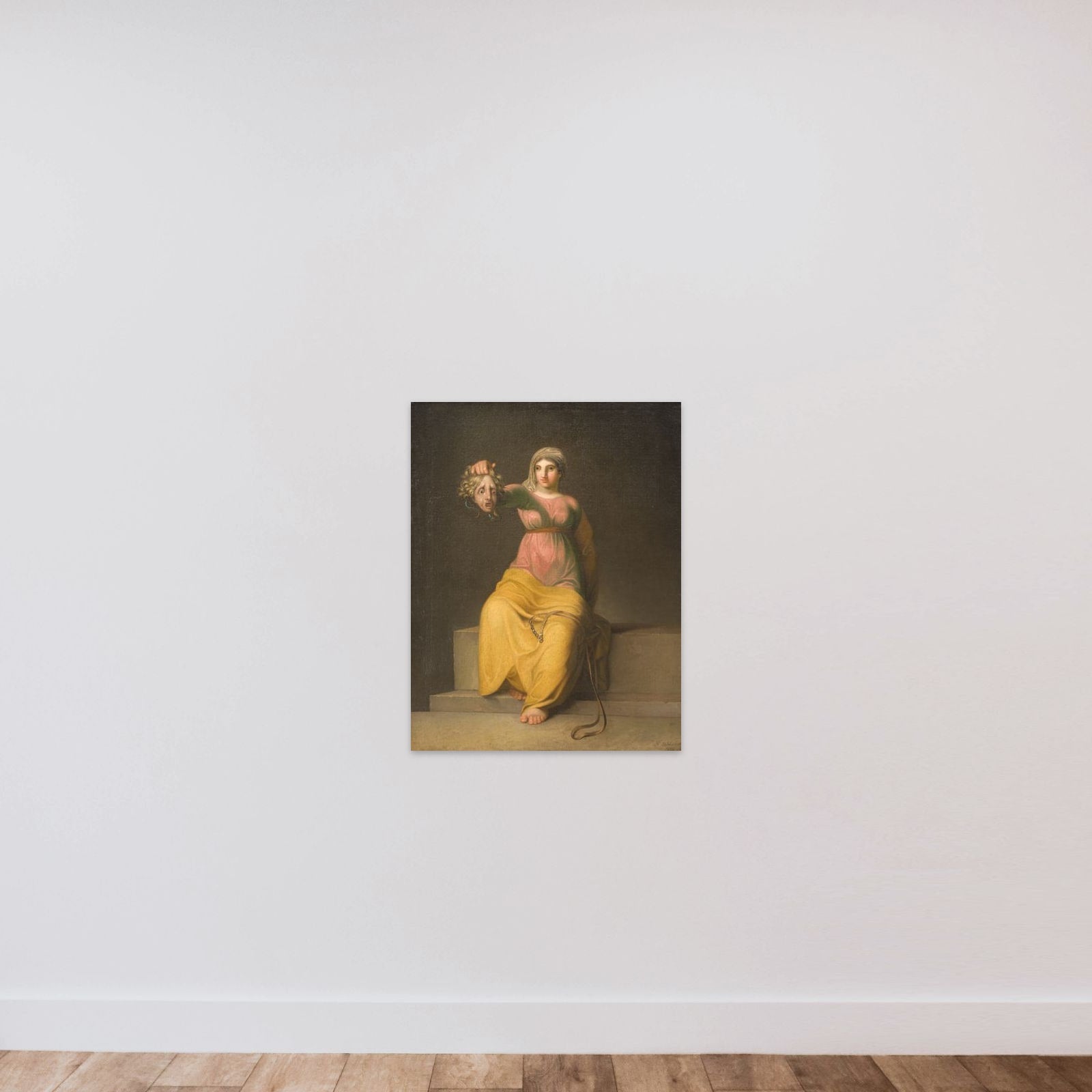 Teologien. Allegorisk figur unframed — shown to scale