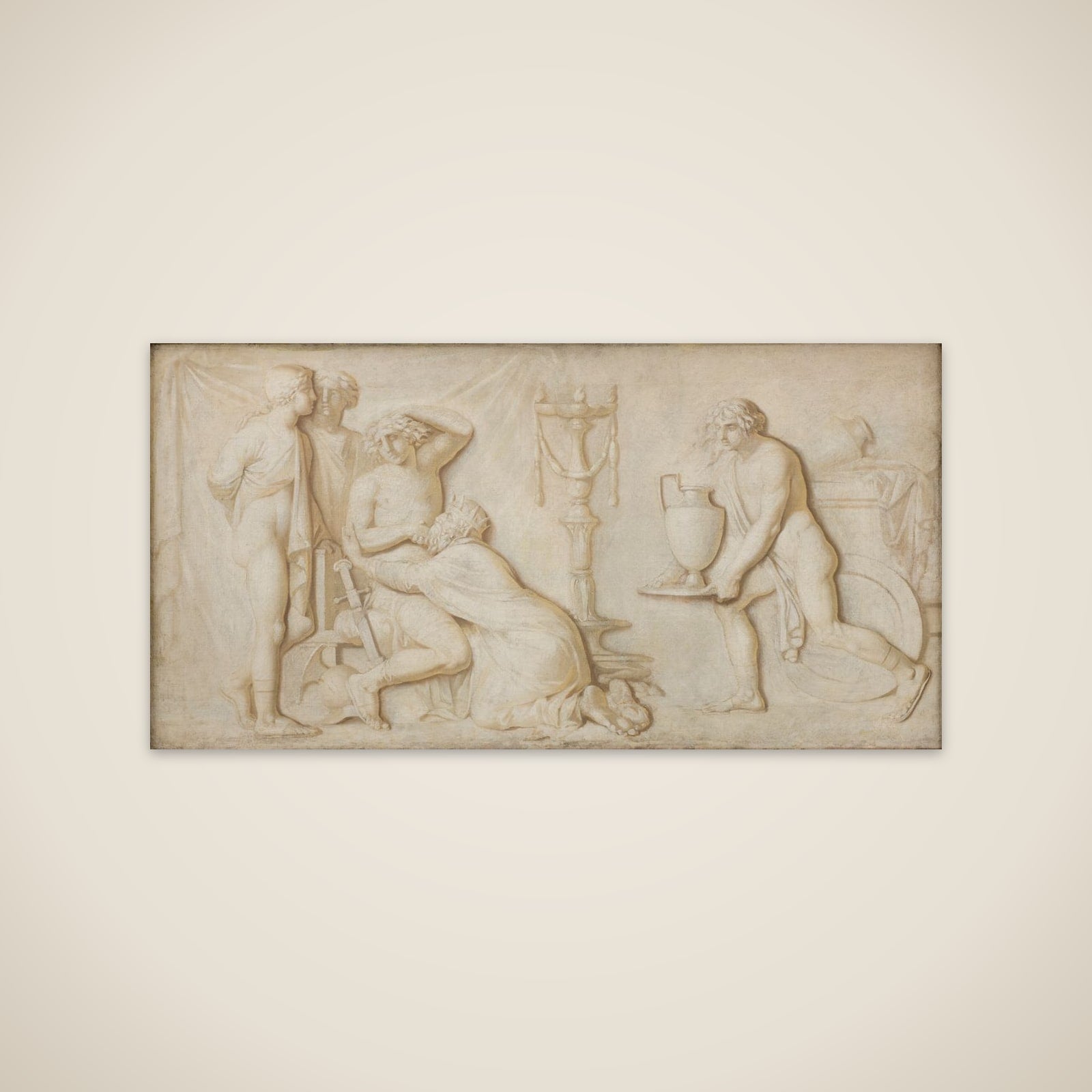 Kong Priamos bønfalder Achilleus om Hectors lig unframed print