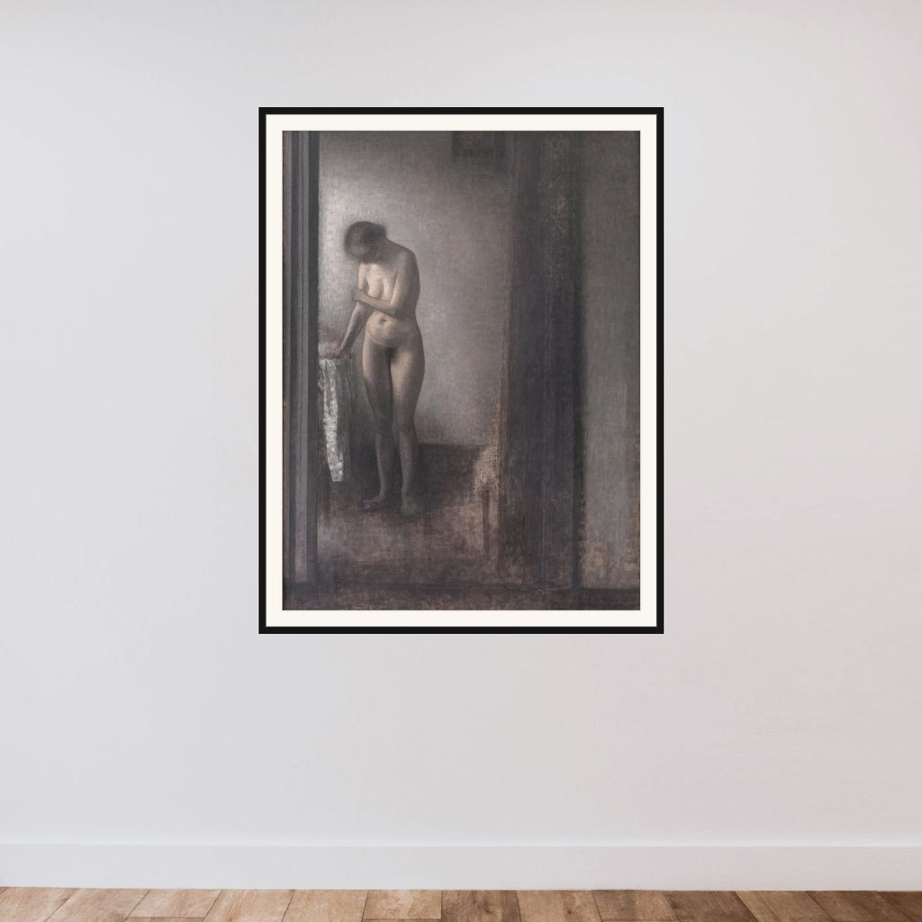 Stående nøgen kvinde framed — shown to scale