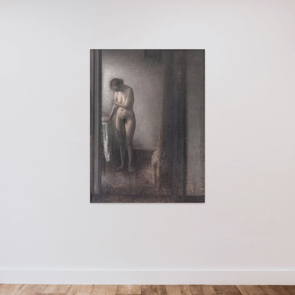 Stående nøgen kvinde unframed — shown to scale