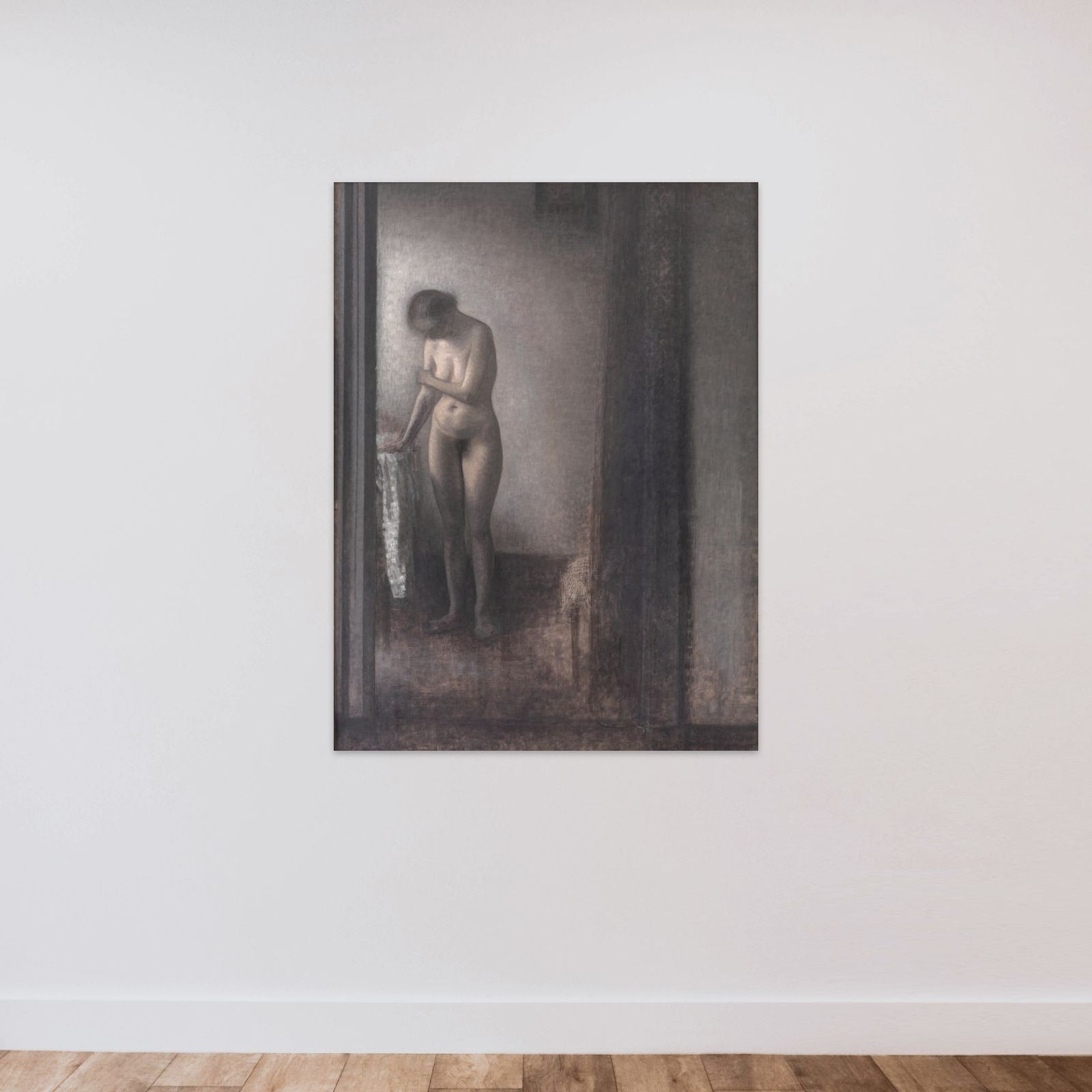 Stående nøgen kvinde unframed — shown to scale
