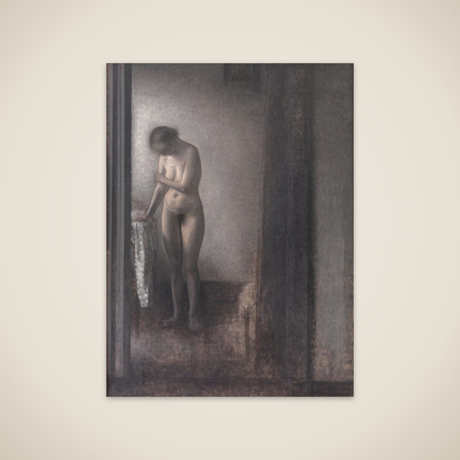 Stående nøgen kvinde unframed print