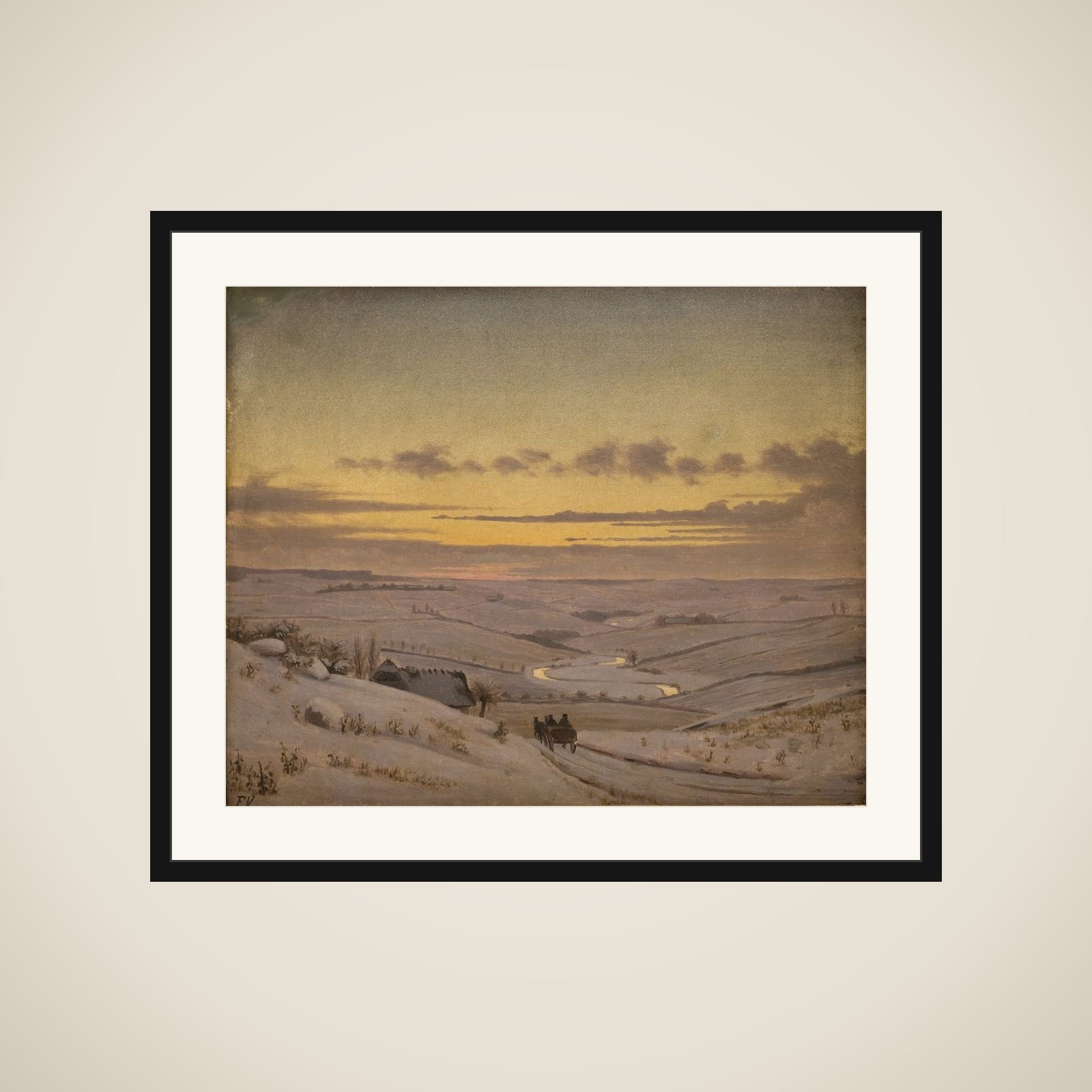 Vinteraften ved Susåen framed