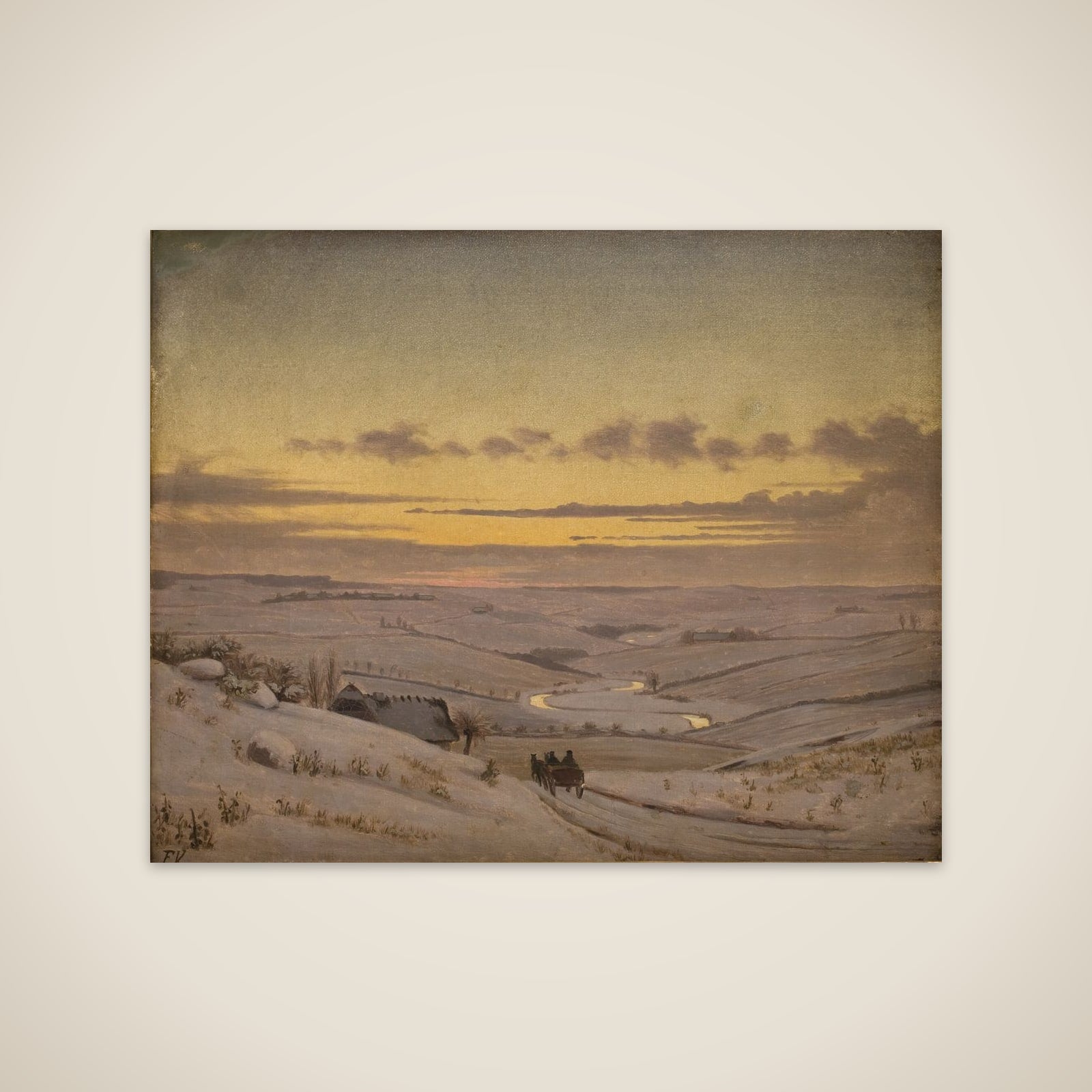 Vinteraften ved Susåen unframed print