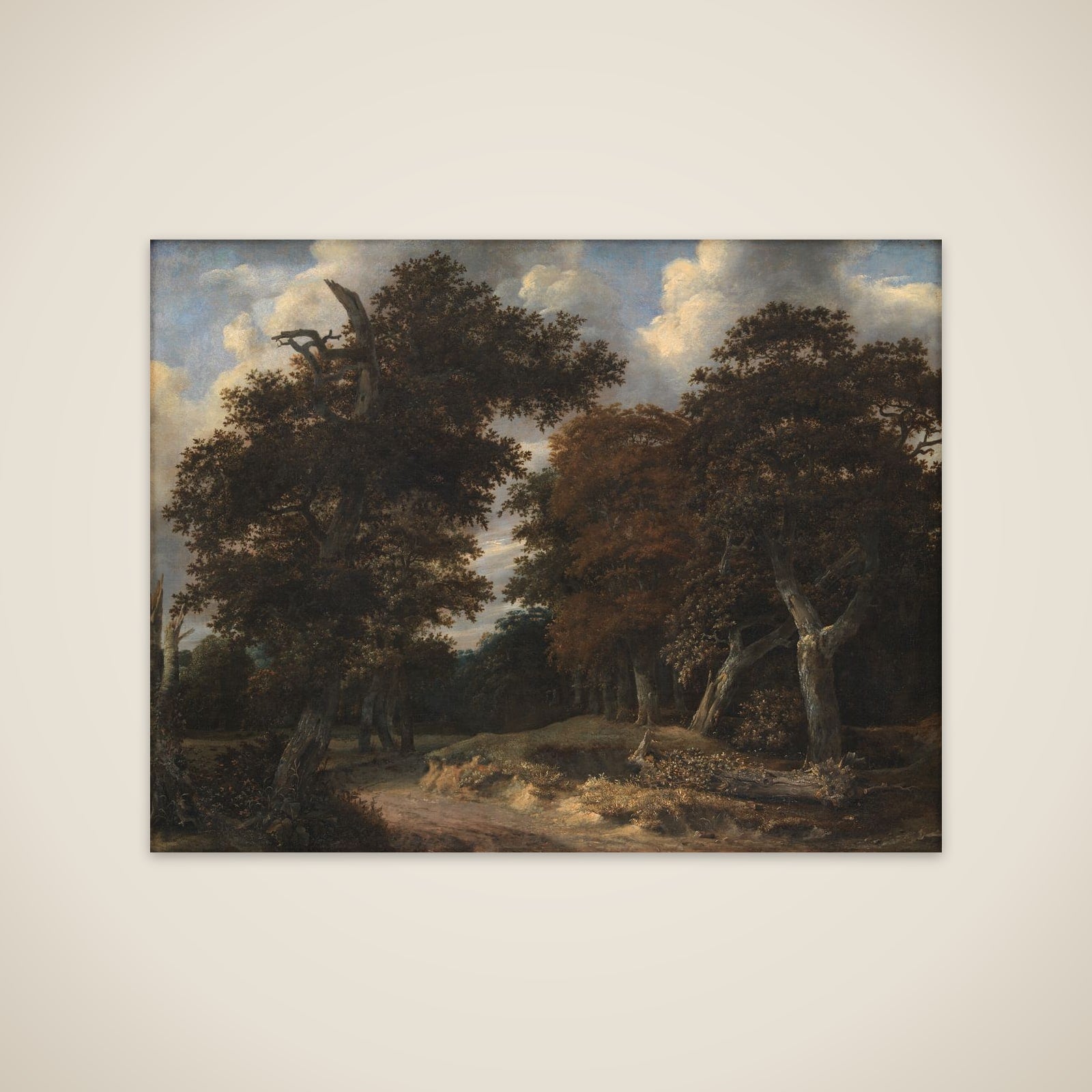 Vej gennem en egeskov unframed print