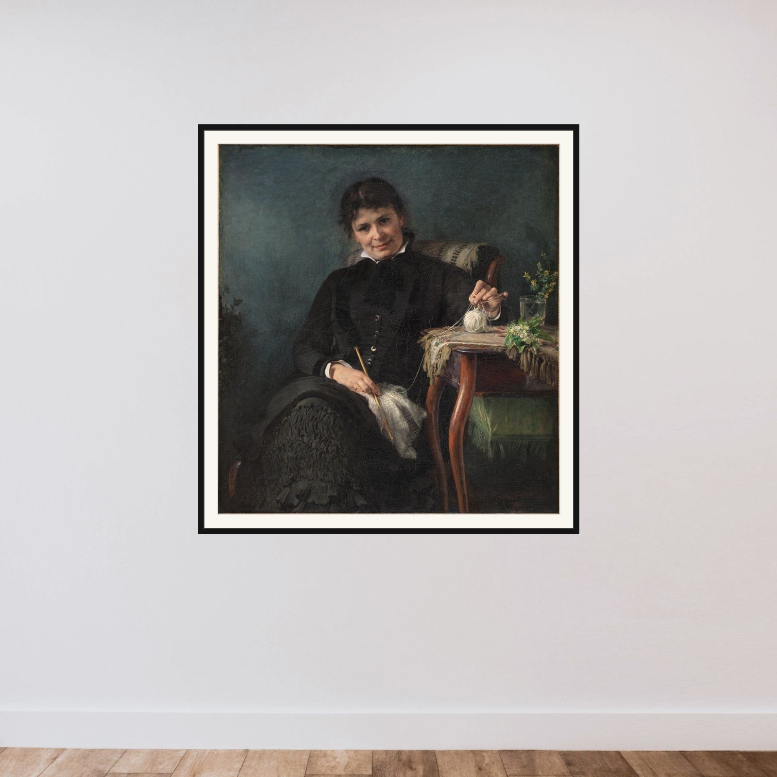 Anna Seekamp. Kunstnerens søster framed — shown to scale