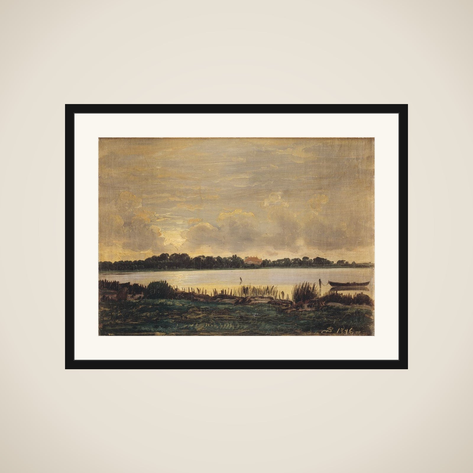 Udsigt mod Nysø over Præstø Fjord. Sommeraften framed