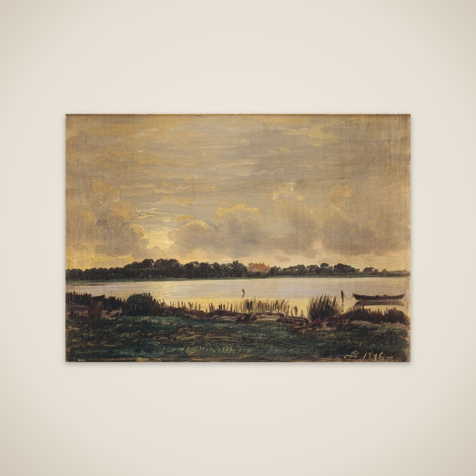 Udsigt mod Nysø over Præstø Fjord. Sommeraften unframed print