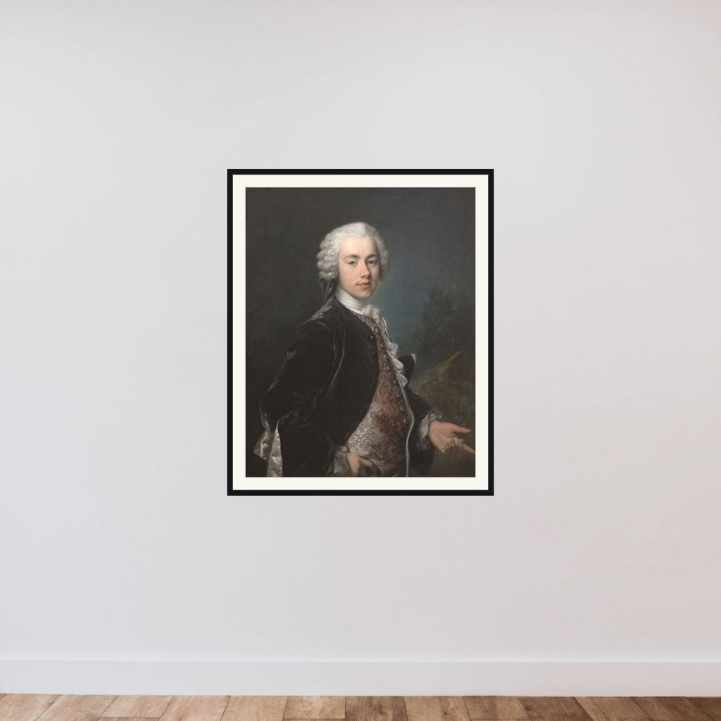 Portræt af Frederik Berregaard framed — shown to scale
