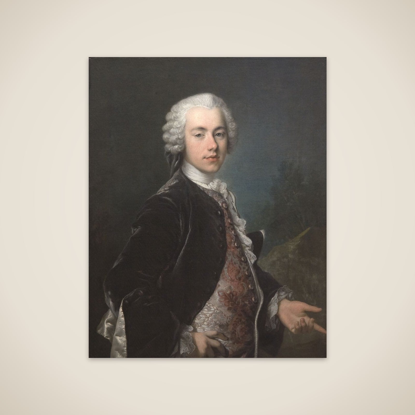 Portræt af Frederik Berregaard unframed print