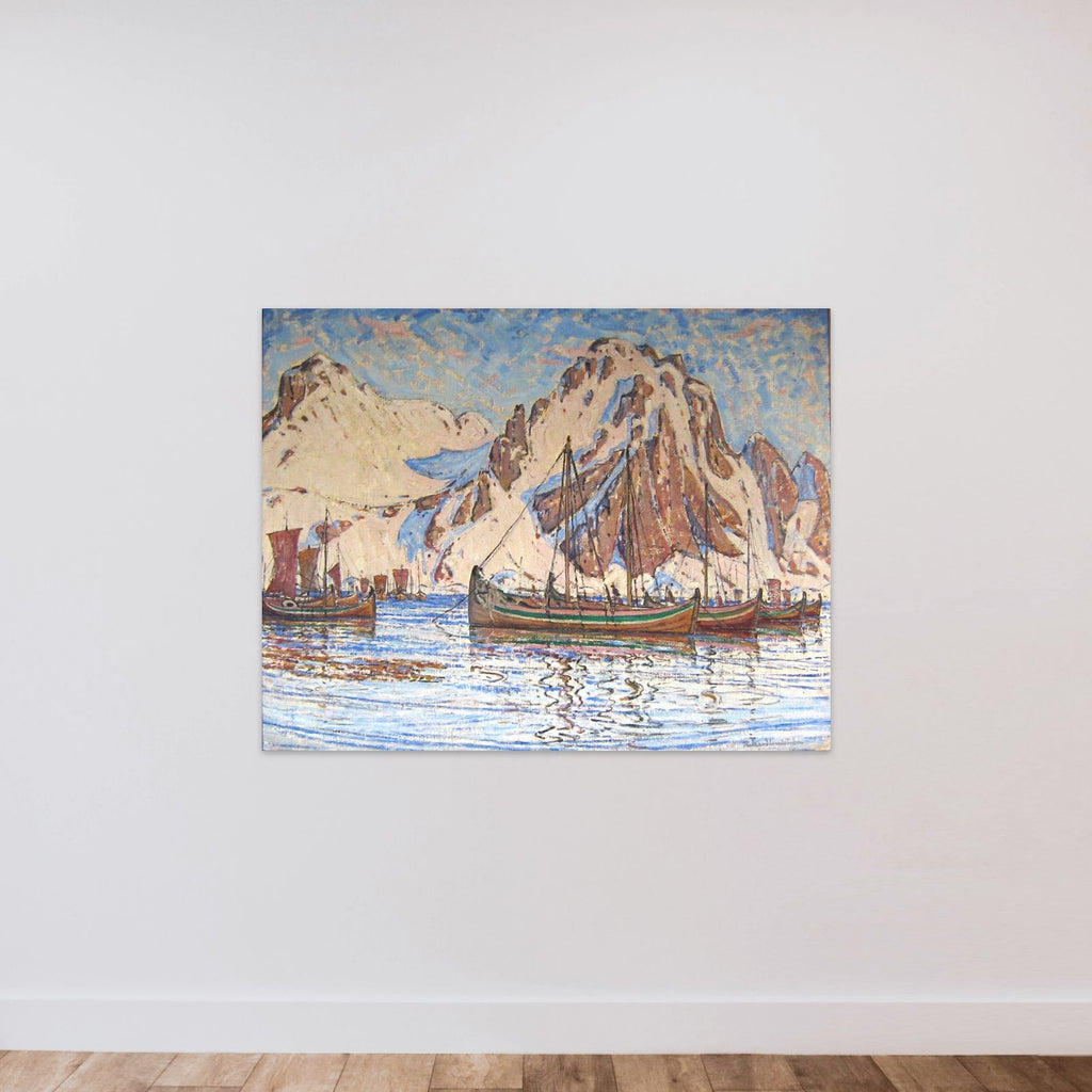 Billede fra Lofoten unframed — shown to scale