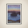 Skibe for anker. Vinter framed
