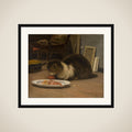 Katten i atelieret framed