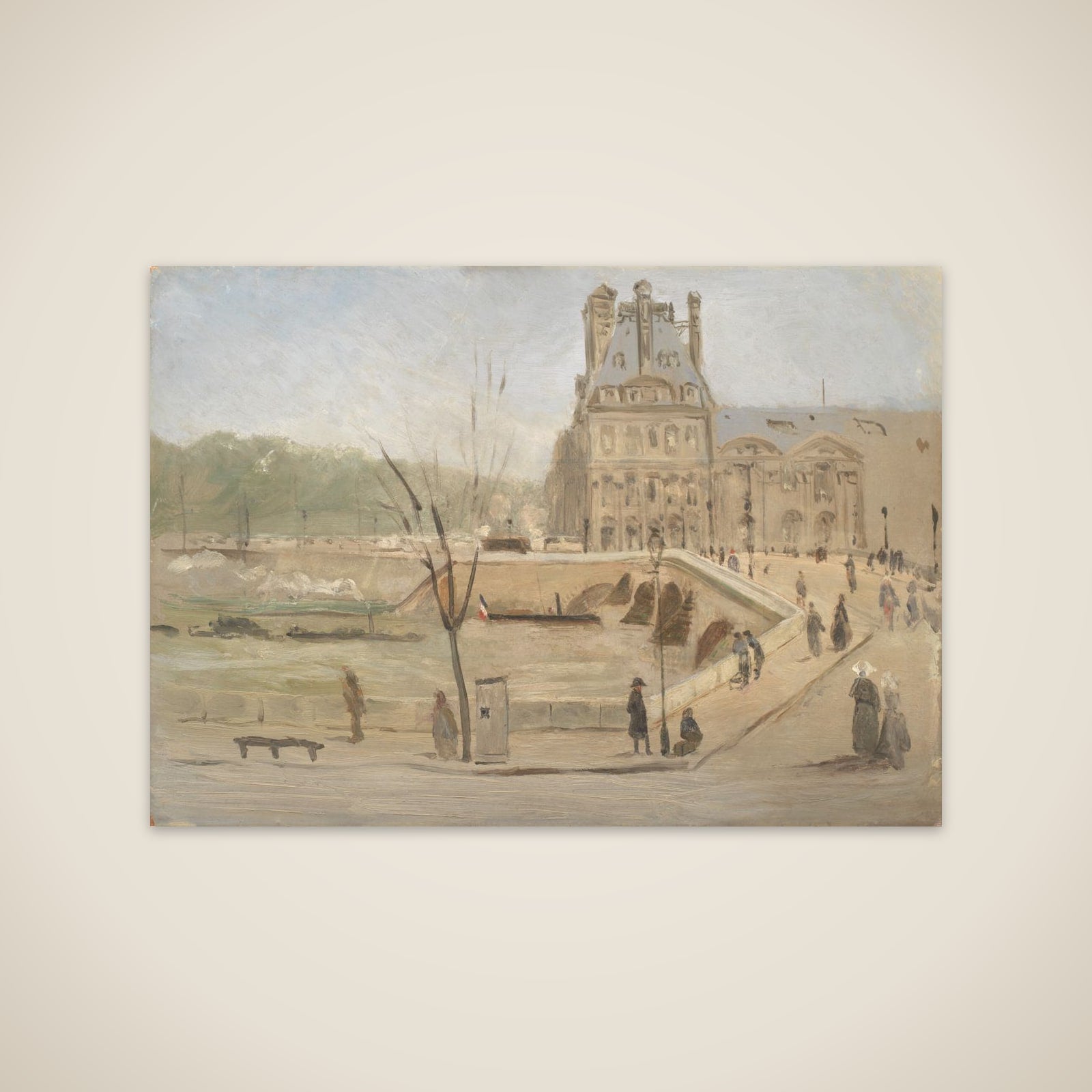 Studie fra Pont Royal i Paris unframed print