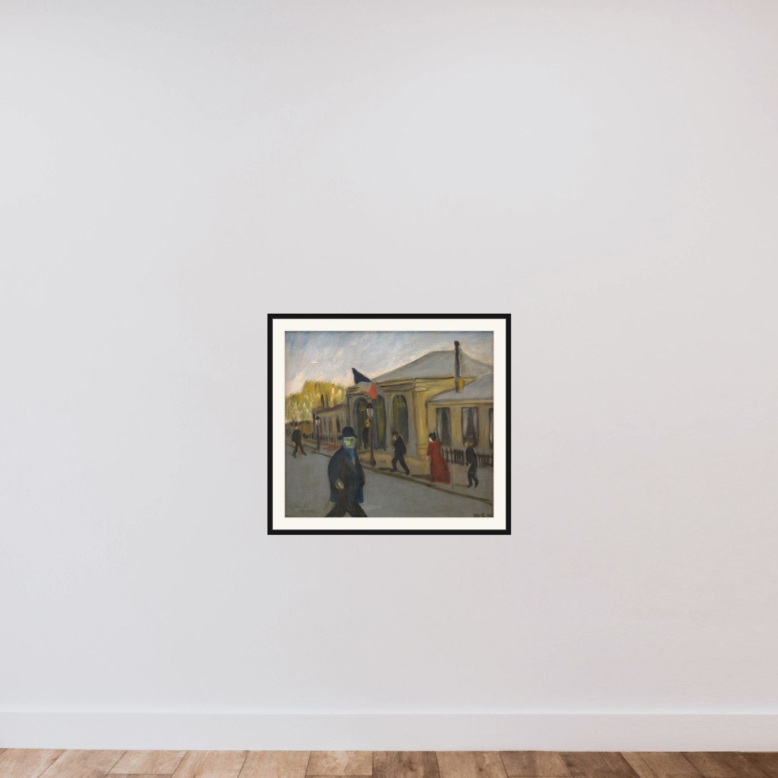 La Morgue framed — shown to scale