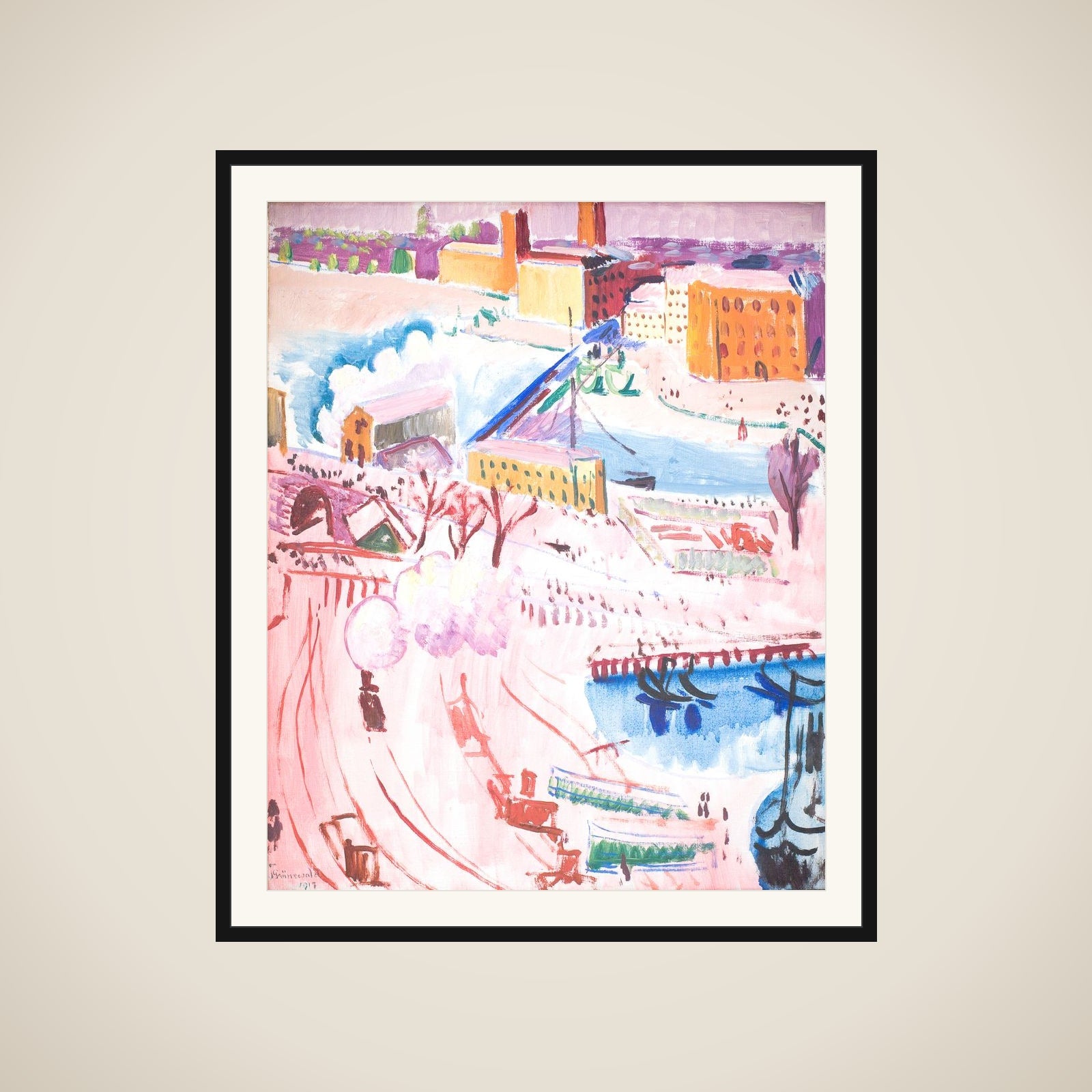 Stockholmsbillede framed