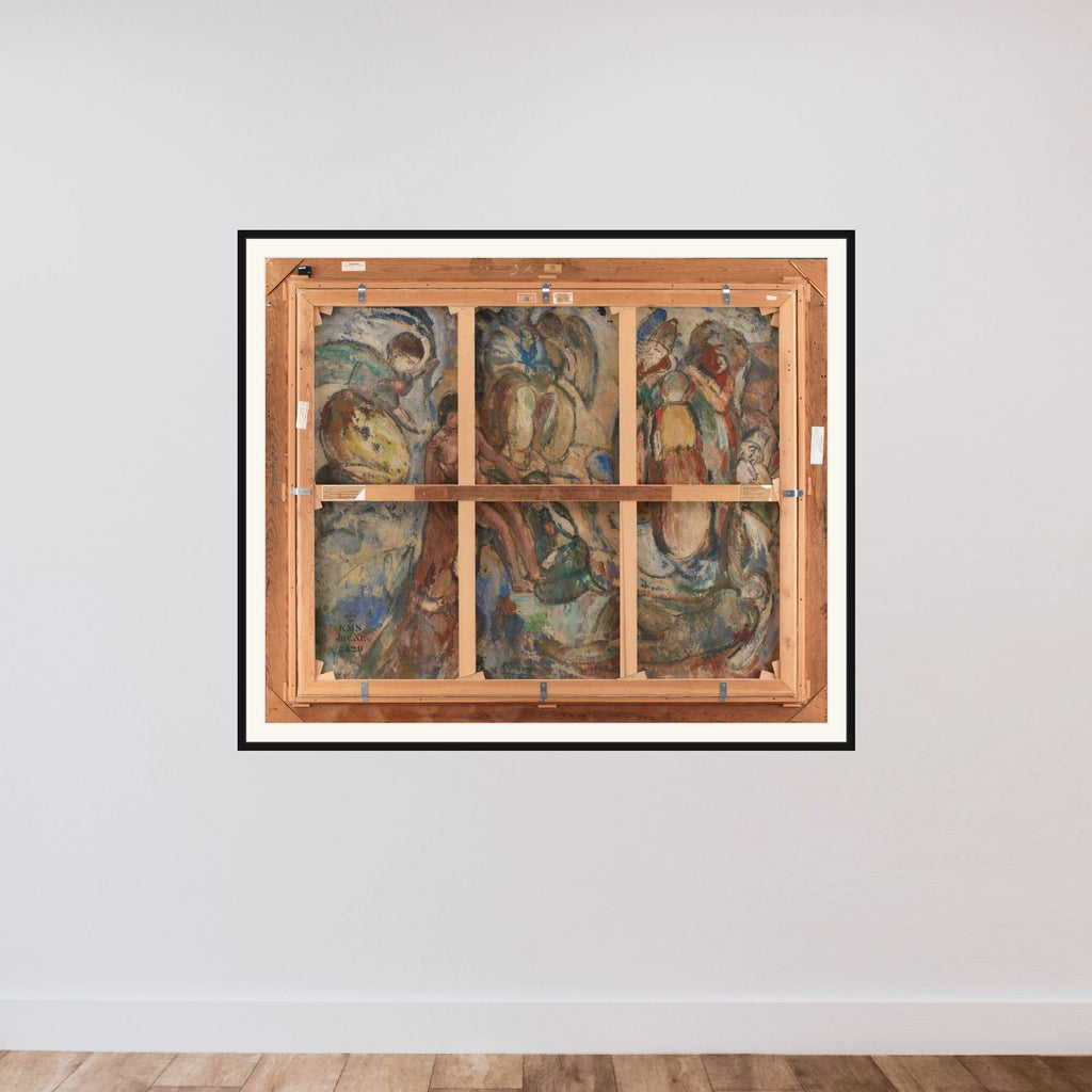 Uden titel framed — shown to scale