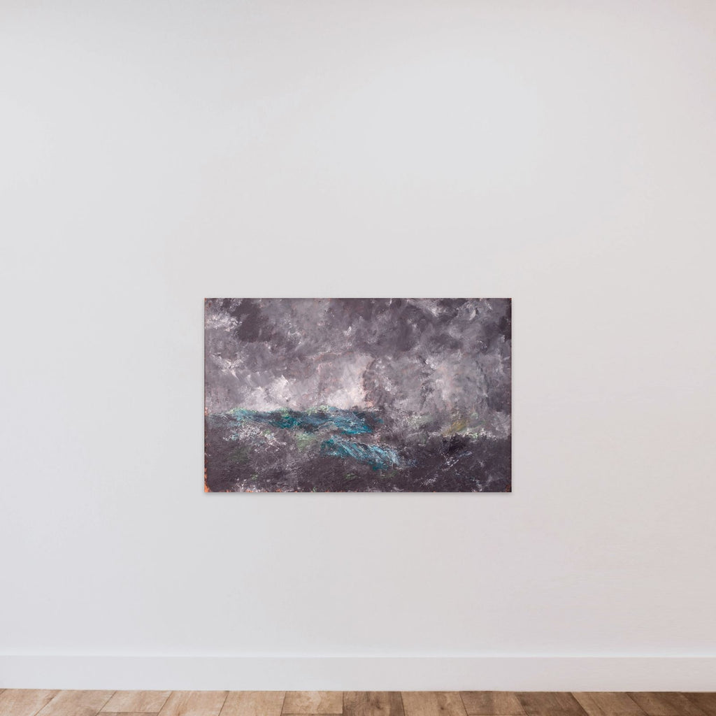 Uvejr i Skærgården. "Den flyvende hollænder", Dalarö unframed — shown to scale