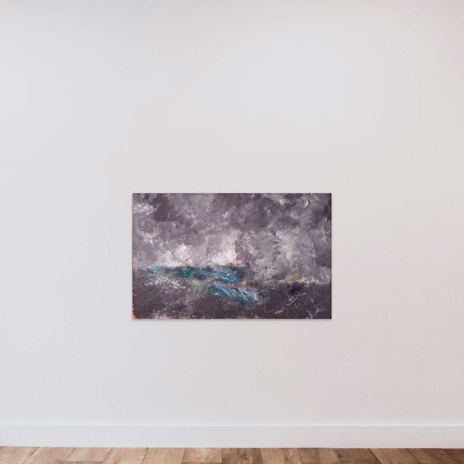 Uvejr i Skærgården. "Den flyvende hollænder", Dalarö unframed — shown to scale