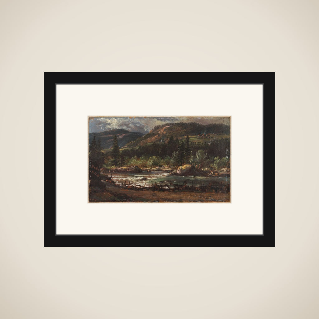 Landskabsskitse fra Norge. Ved Bruflat, Valdres framed