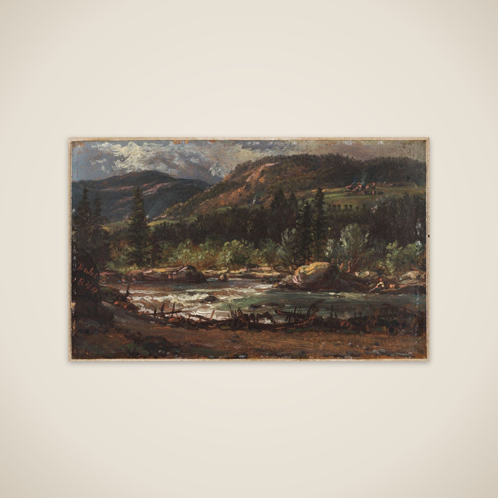 Landskabsskitse fra Norge. Ved Bruflat, Valdres unframed print