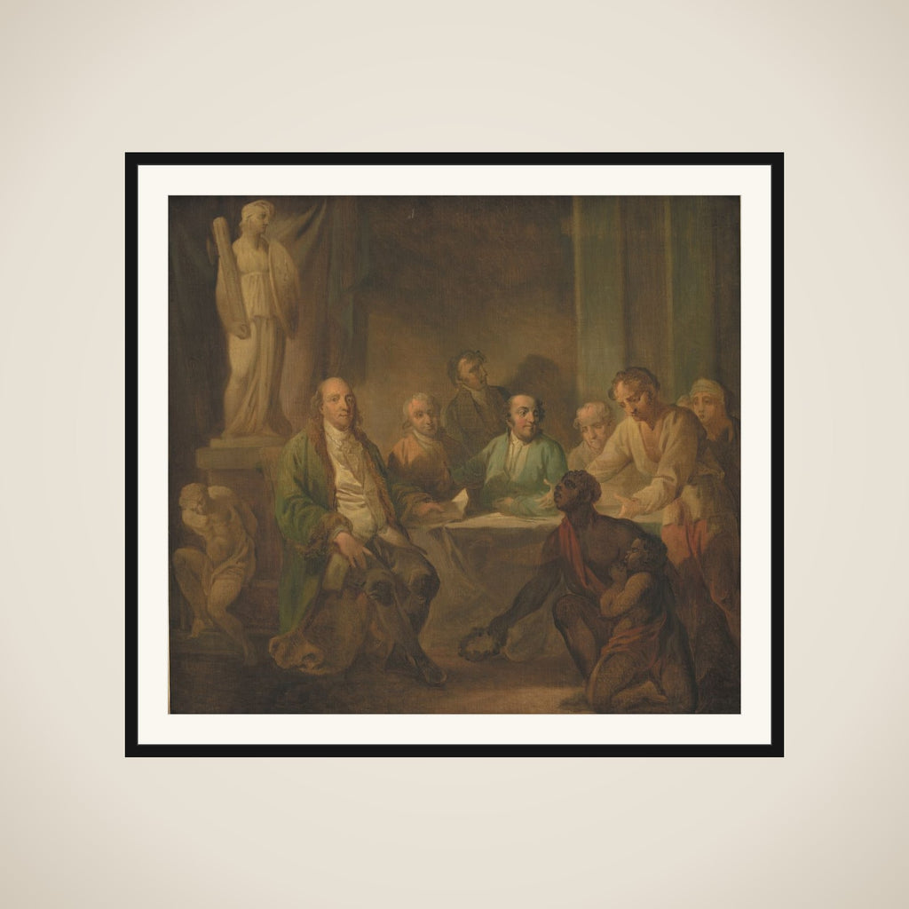 Hyldest til Benjamin Franklin framed