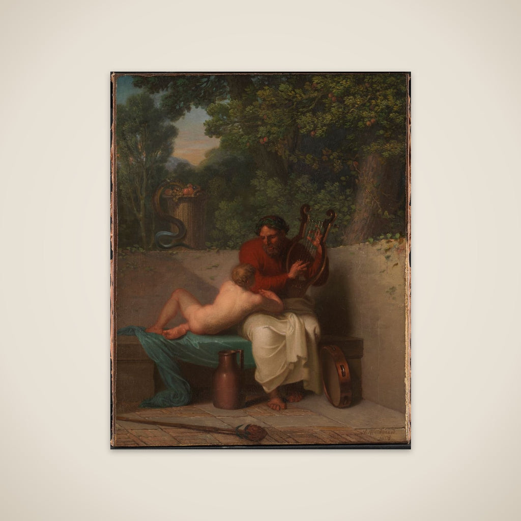 Den græske digter Anakreon og Amaryllis unframed print