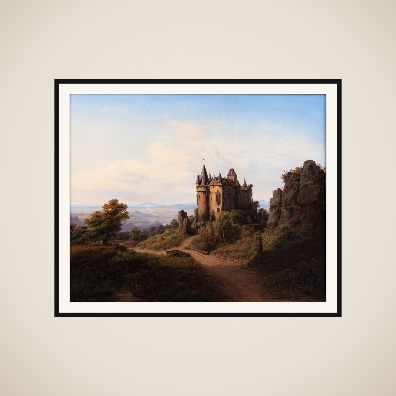 Slottet Büresheim ved Eifelfloden framed