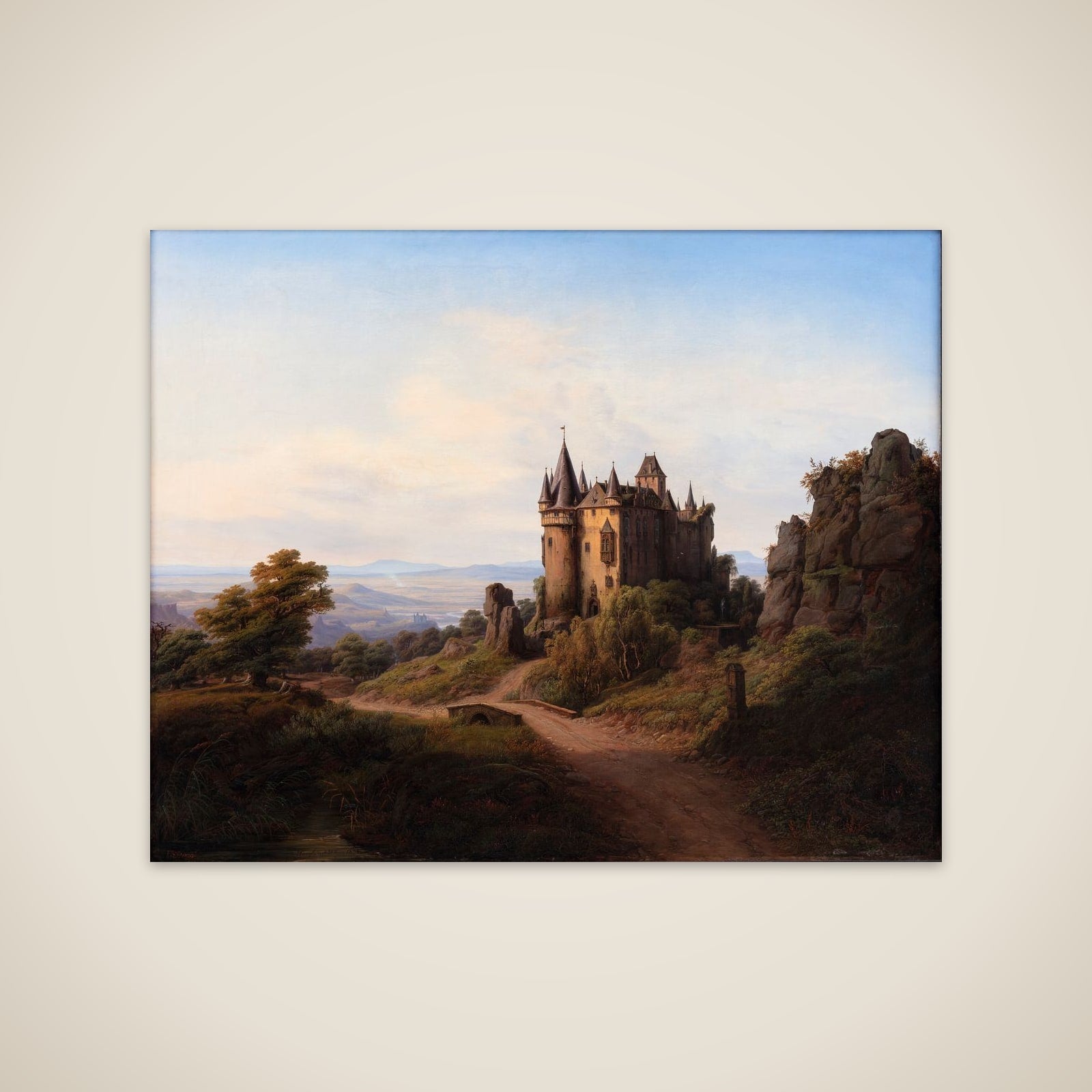 Slottet Büresheim ved Eifelfloden unframed print