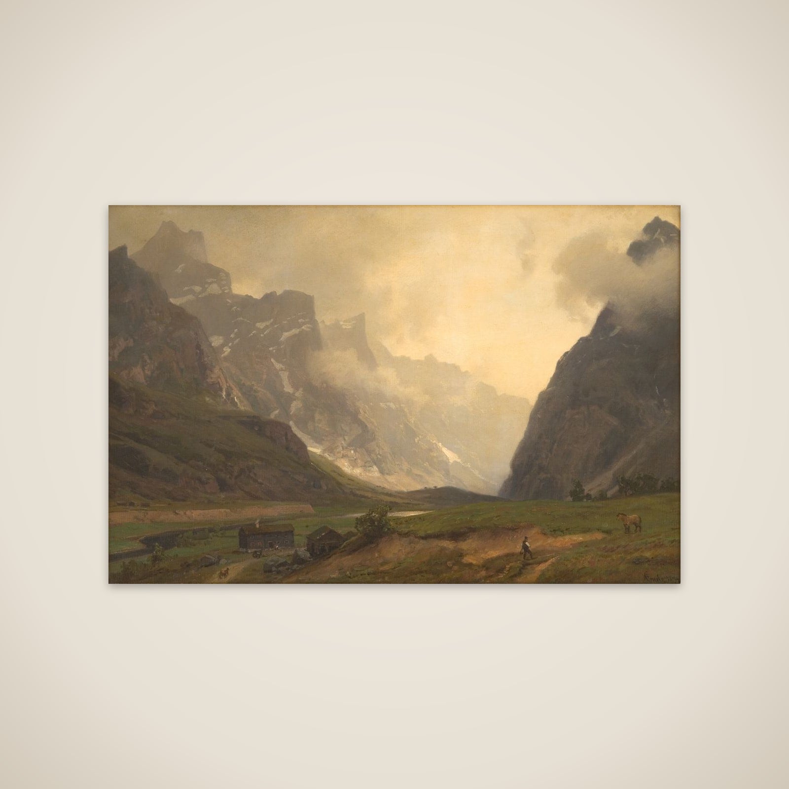 Troldtinderne i Romsdalen; foden af Romsdalshorn til højre unframed print