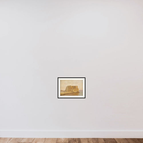 Castel dell'Ovo i Napoli framed — shown to scale