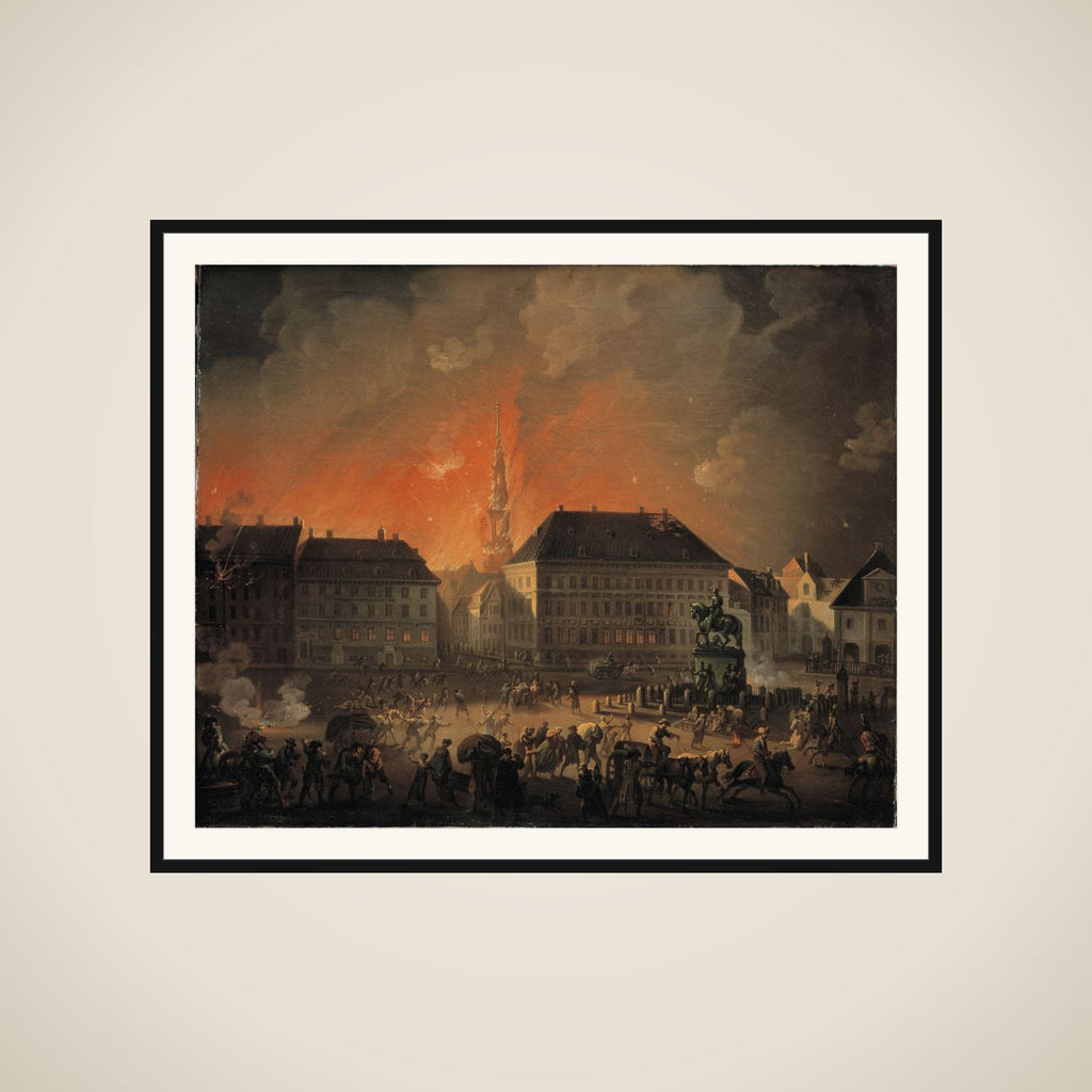 Den rædsomste Nat: Kongens Nytorv under bombardementet natten mellem 4. og 5. september 1807 framed