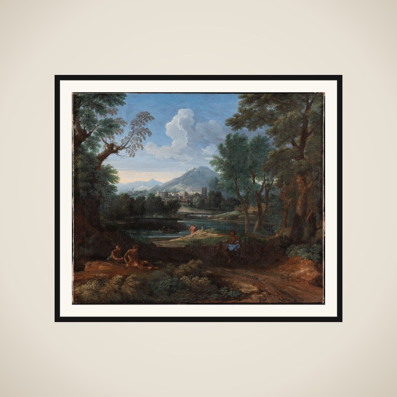 Arkadisk landskab framed