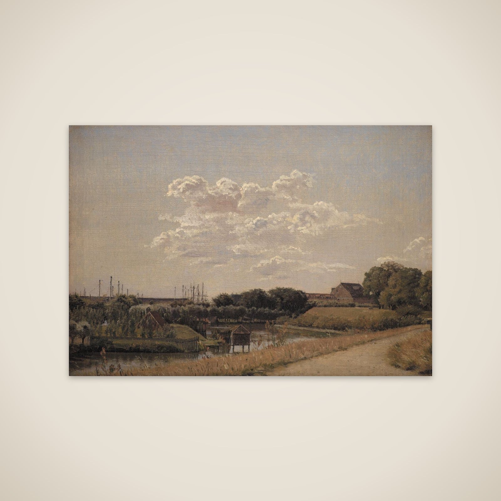 Parti fra Kastelsvolden mod Langelinie og Flådens Leje unframed print