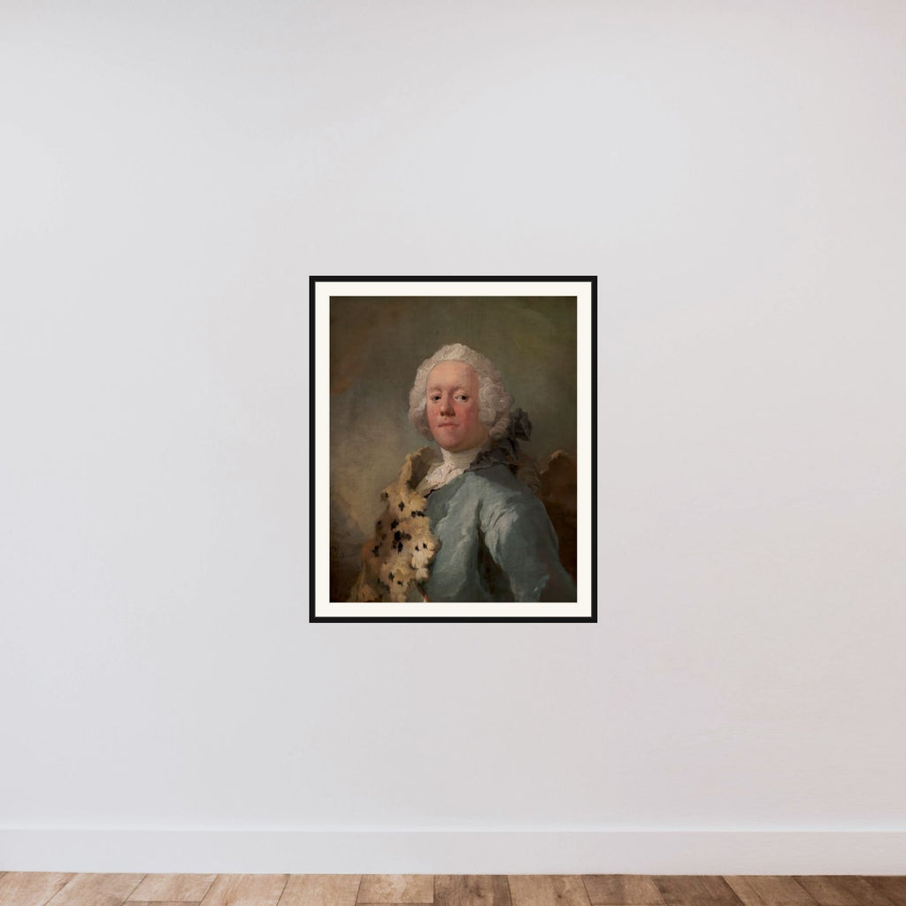 Portræt af greve Jørgen Scheel framed — shown to scale