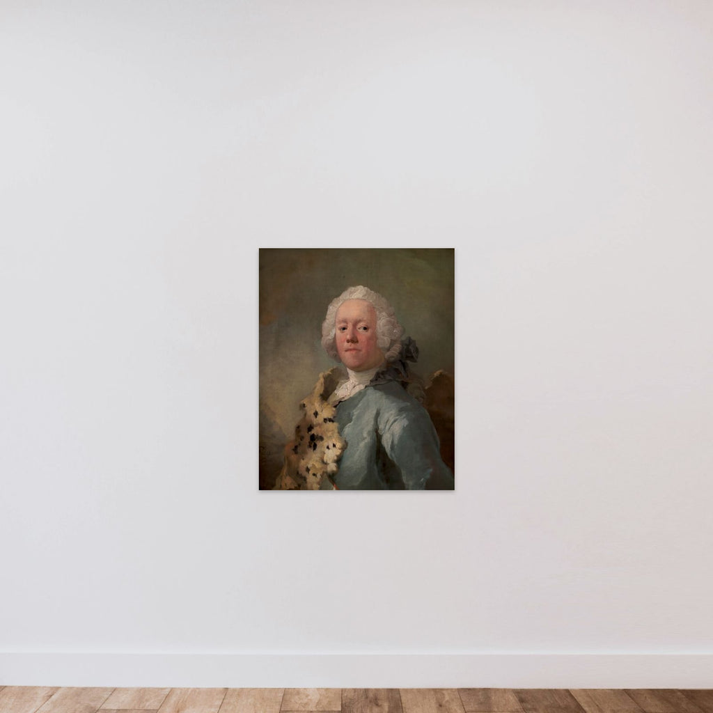 Portræt af greve Jørgen Scheel unframed — shown to scale
