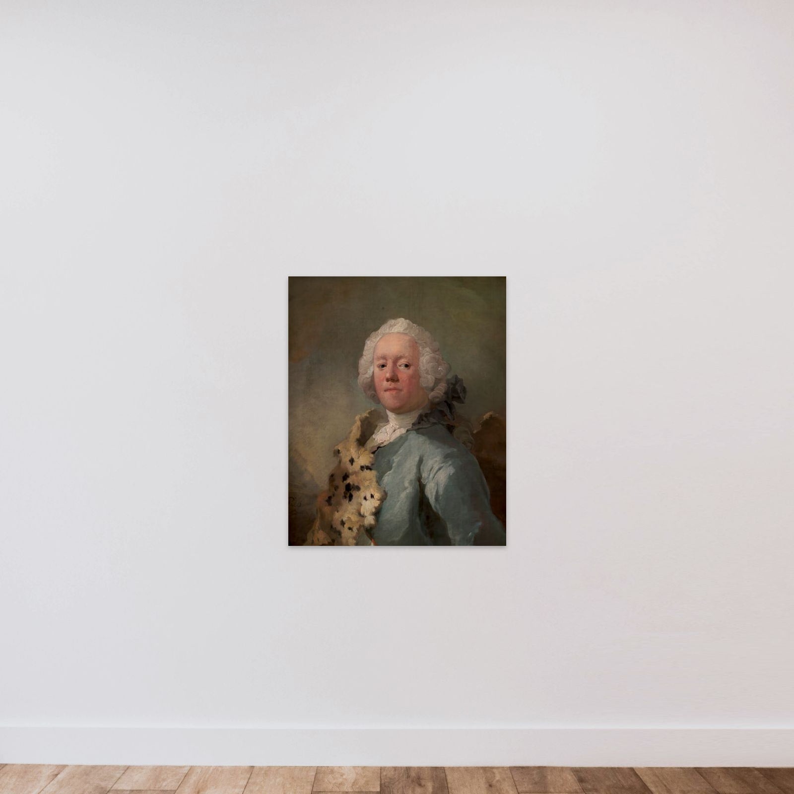 Portræt af greve Jørgen Scheel unframed — shown to scale