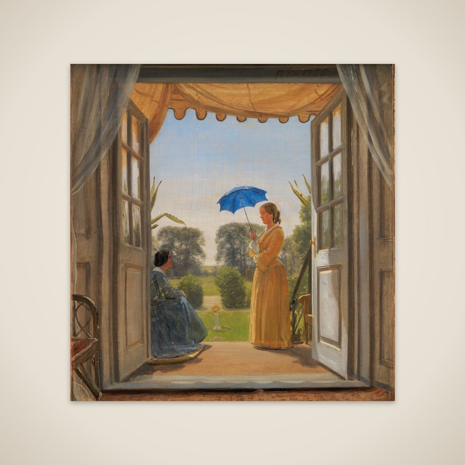 Caroline Dalgas og Jeanina Stampe på Nysø havetrappe unframed print