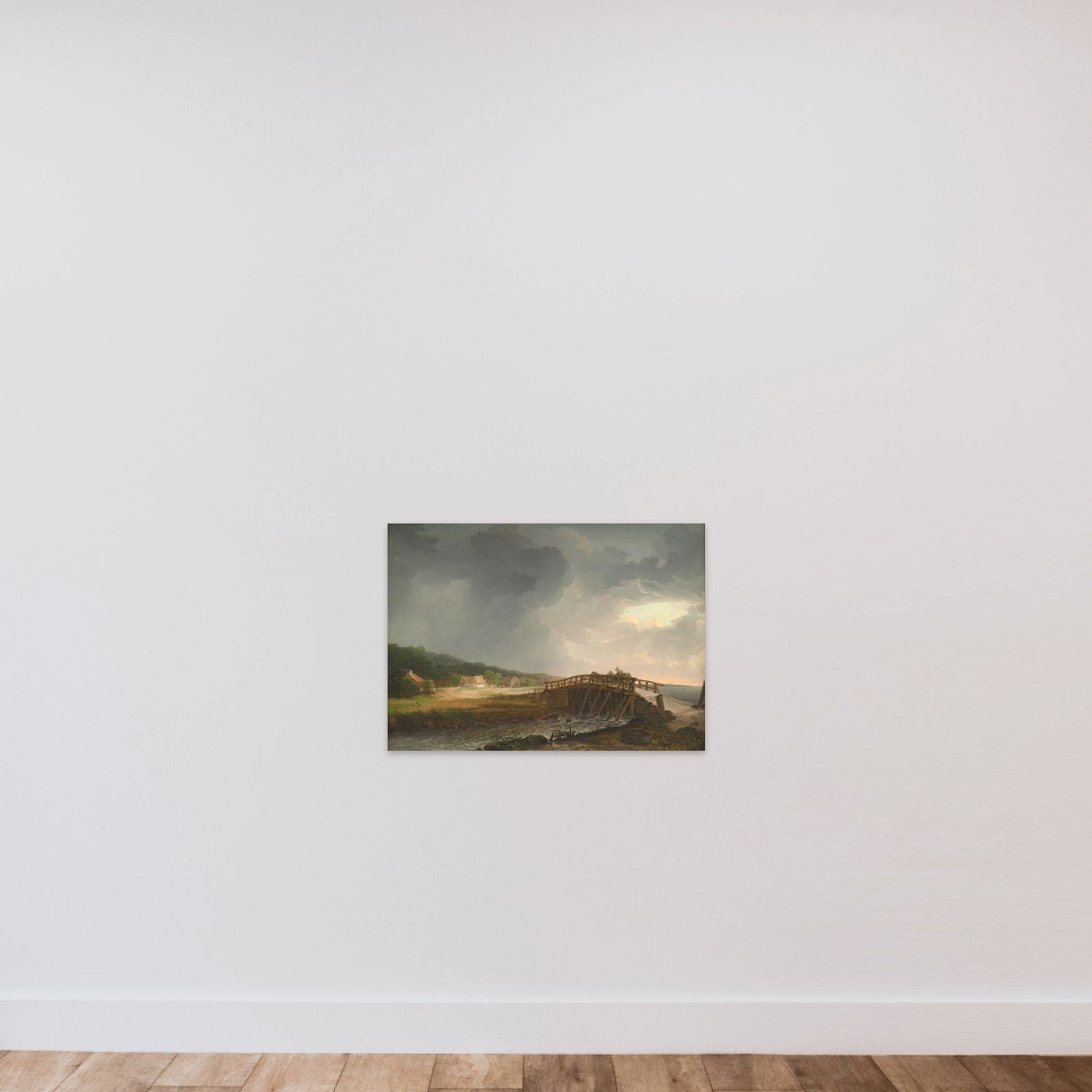 Broen over Tryggevælde å med udsigt til Køge unframed — shown to scale