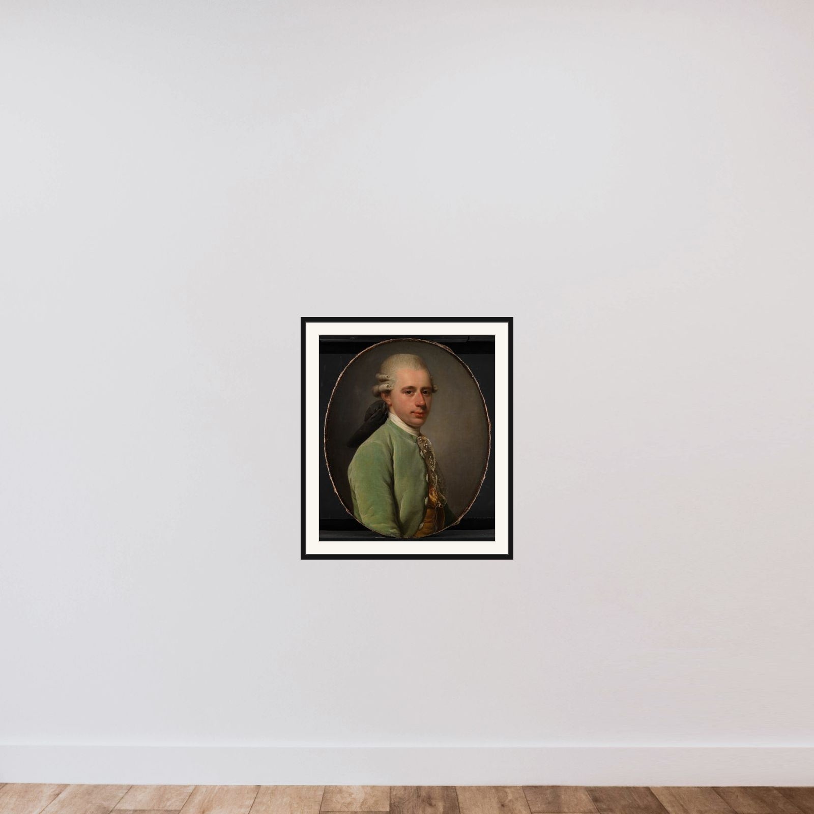Generalpostdirektør Frederik Hauch som ung framed — shown to scale