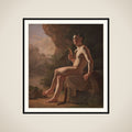 Ung Pan i en grotte. Modelfigur framed