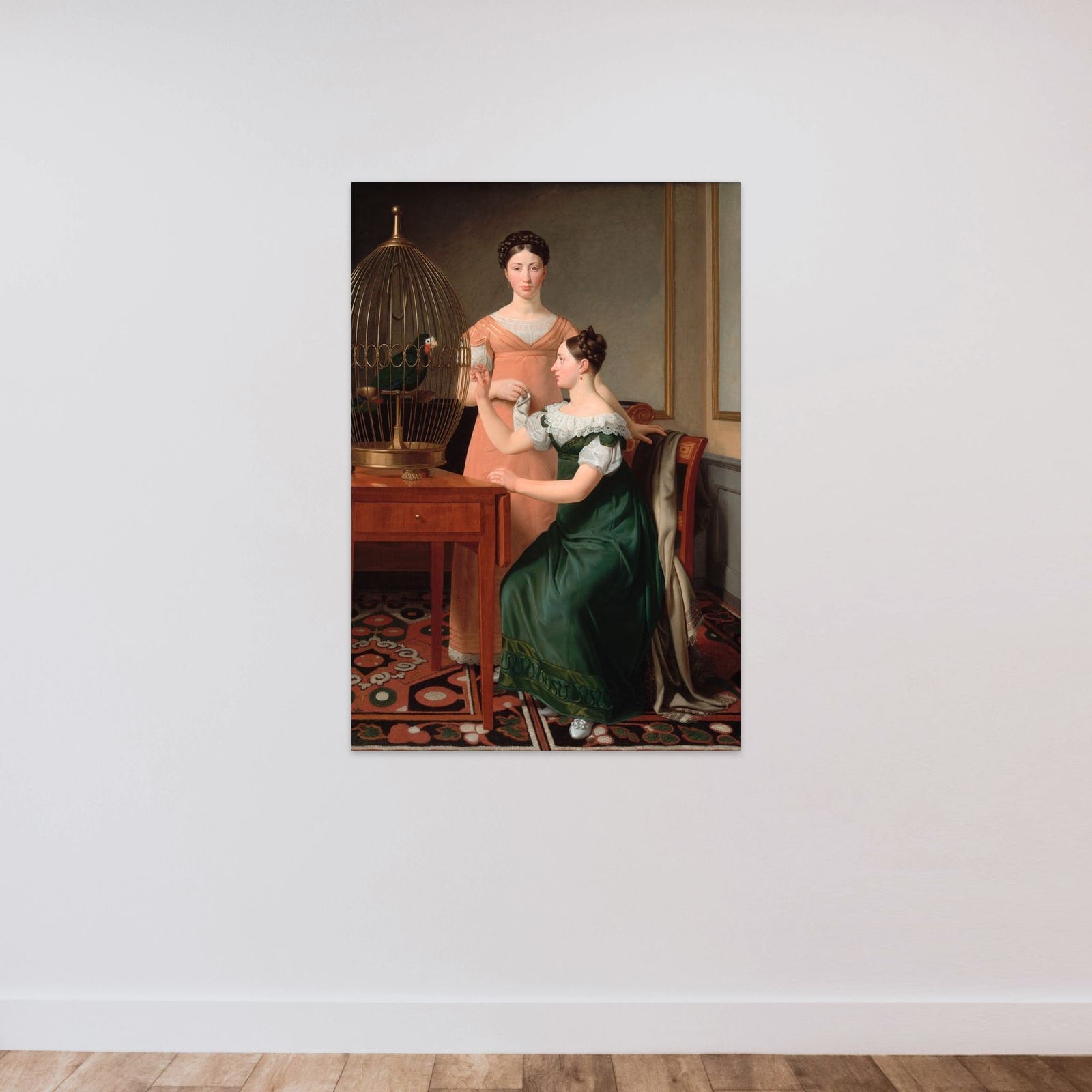 Mendel Levin Nathansons ældste døtre, Bella og Hanna unframed — shown to scale