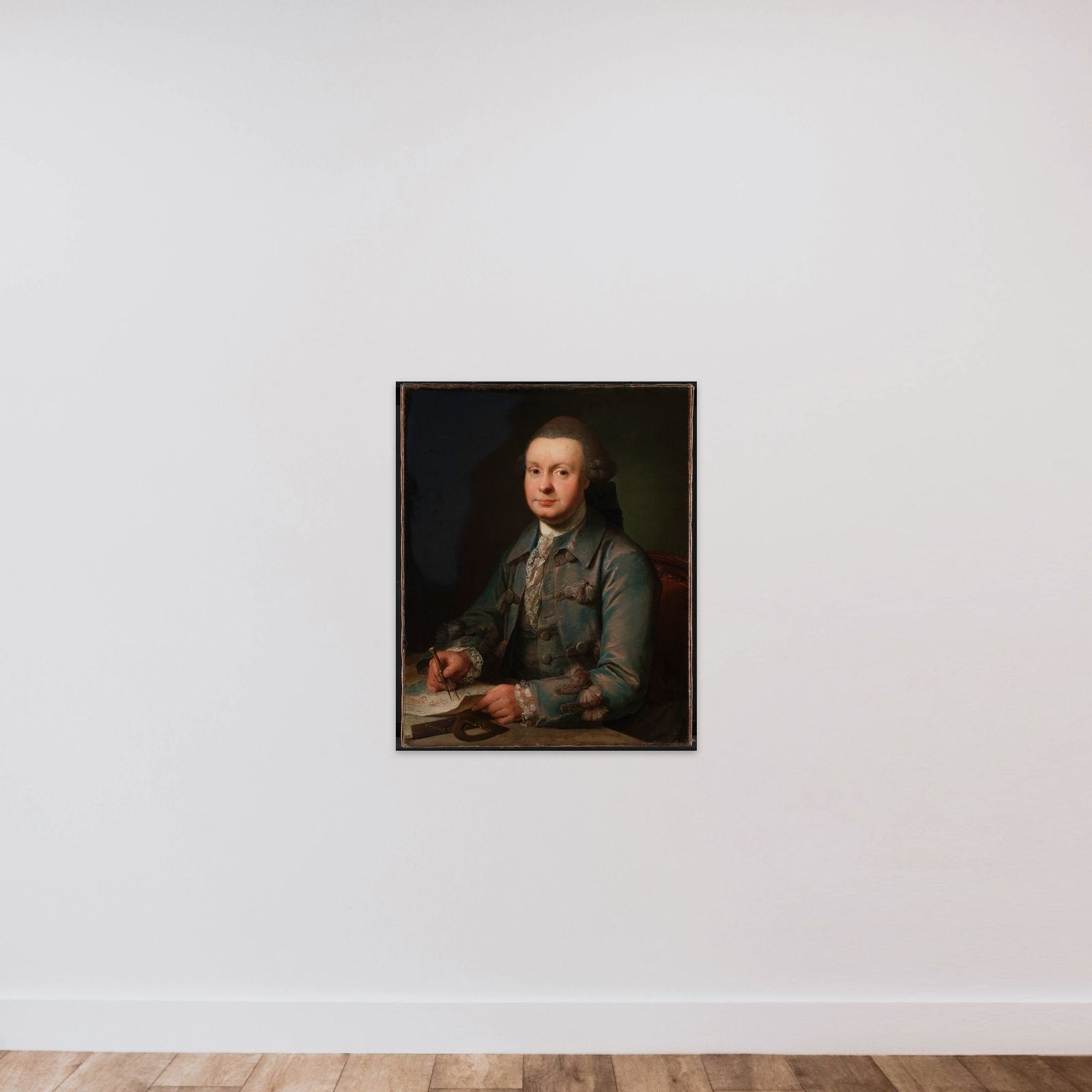 Peder Rahr, købmand i Ribe unframed — shown to scale